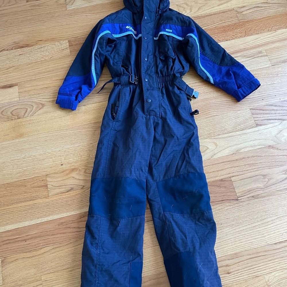 Columbia Blue and Black snowsuit Durable Utility Design